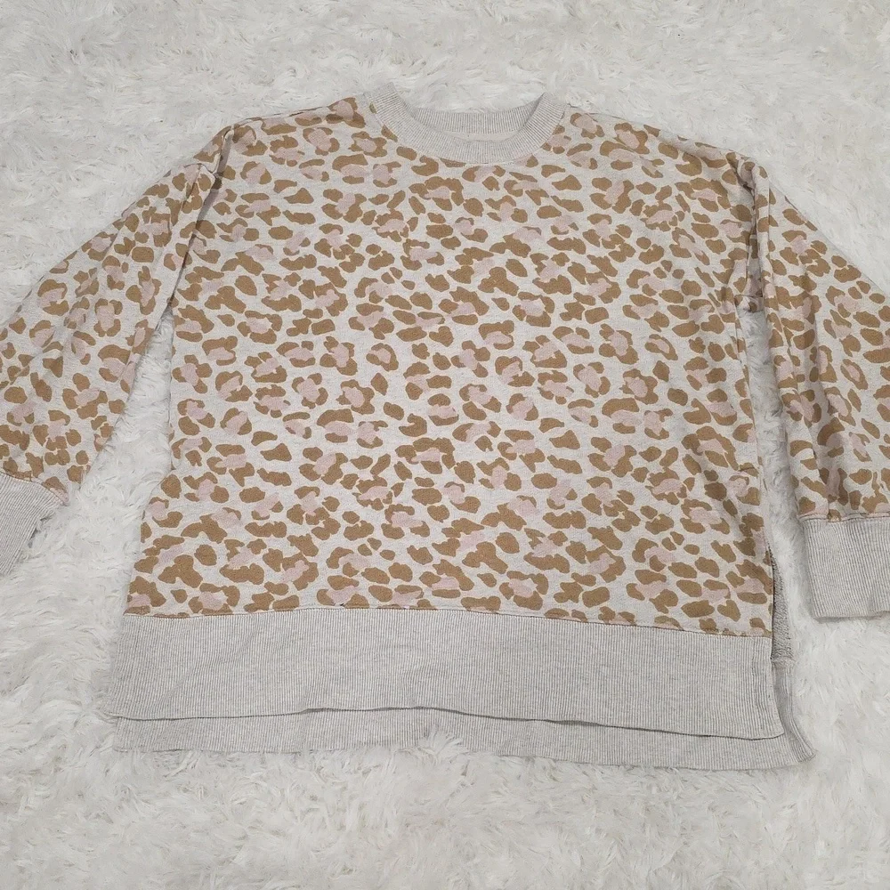 Aerie-Leopard Print Sweatshirt- Size S